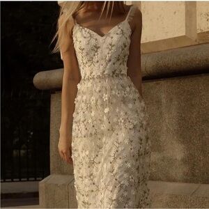 Elegant Floral Embroidered Dress